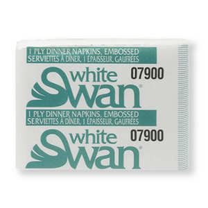 White Swan Dinner Napkin, 1-Ply, 8 fold, 15.8" x 16.8" 250/pkg 12/case