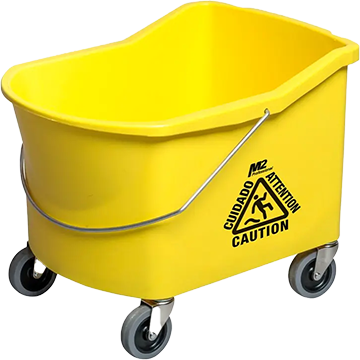 Mop Bucket With 3in Castors - Yellow 26-32 qt