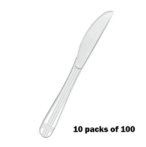 White Heavy Weight Knives - 10 packs of 100