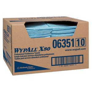 Wypall X80 Foodservice 1/4 fold 13.5"x24" Blue 150/box