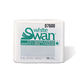 White Swan 1/8 Fold Dinner Napkins 2-ply 200/pkg 12/case