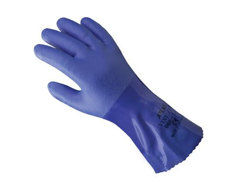 12" Blue Kevlar PVC Gloves 10