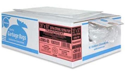 35"x50" Strong Transparent Garbage Bags 125/Case