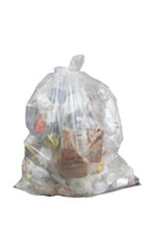 6 mil 38"x60" Clear Roll Garbage Bags 75/roll