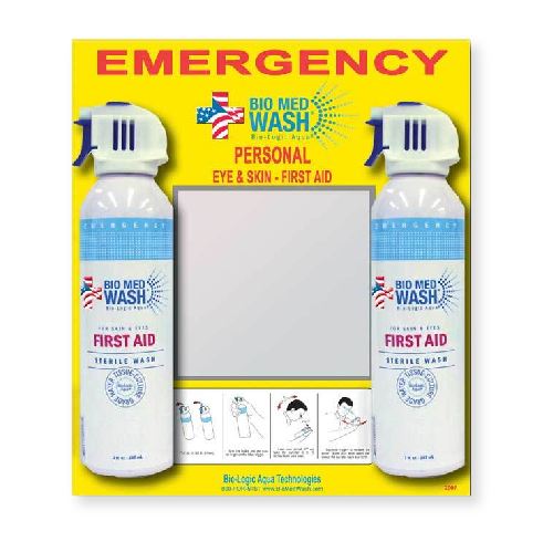 Bio Med Wash Twin 7oz Station W/Mirror