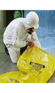 6 mil 38"x60" Yellow Asbestos Disposal Bags 50/roll