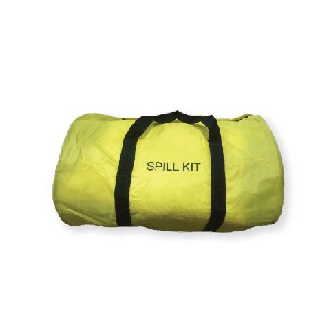 Yellow Duffel Bag c/w Spill Kit Logo 12" Dia x 18" Long