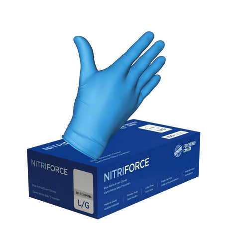 Nitri Force Blue PF 5mil Medium 100/box