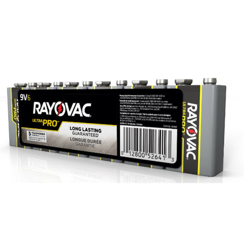 9V Rayovac Ultra Pro Shrink-Wrapped 6/Pack