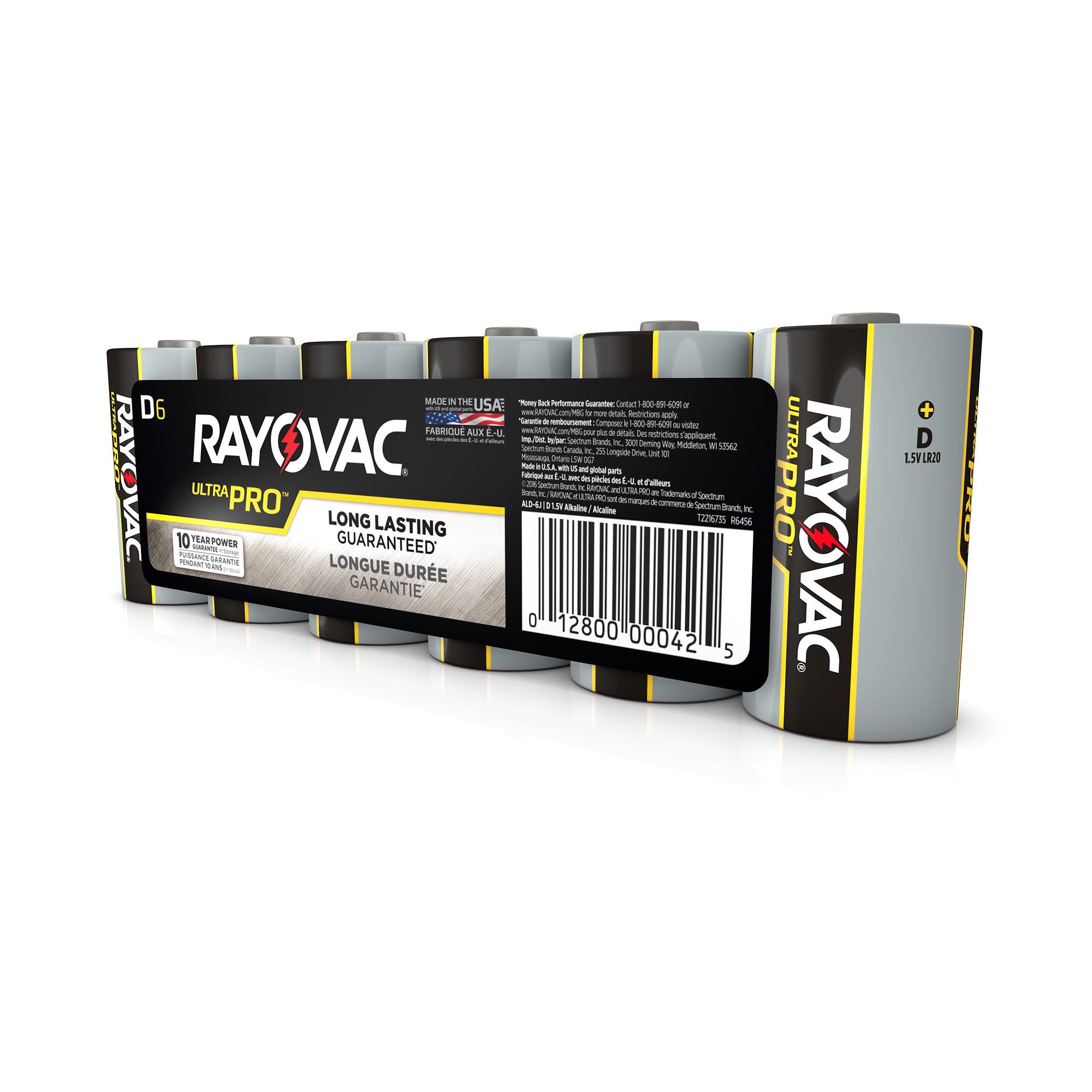 D Rayovac Ultra Pro Shrink-Wrapped 6/Pack