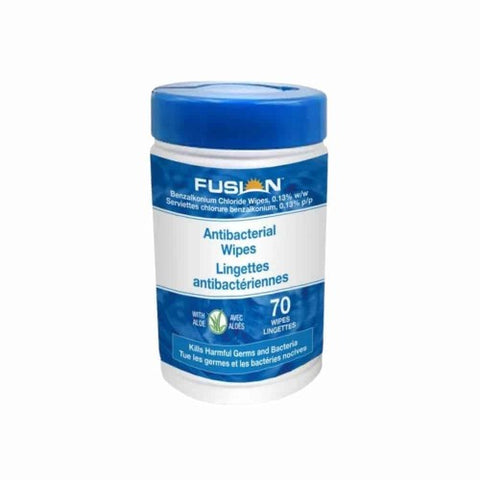 Fusion Antibacterial Wipes 70/tub