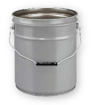 Grey Metal Pail - NO LID 5 gal