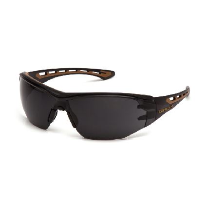 Carhartt Easley Gray A/F Lens Safety Glasses Black/Tan