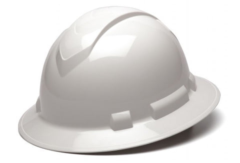 Ridgeline Full Brim Hard Hat 4Pt Ratchet Susp White