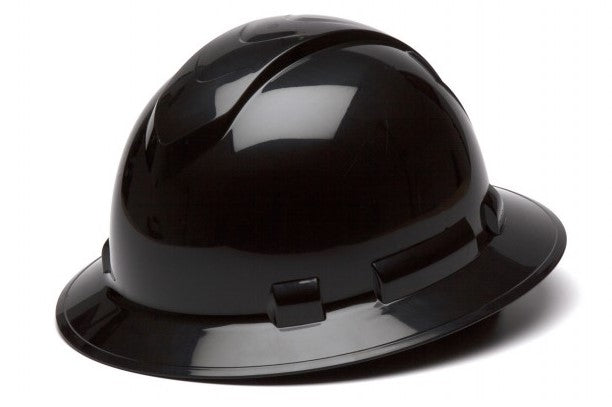 Ridgeline Full Brim Hard Hat 4Pt Ratchet Susp Black