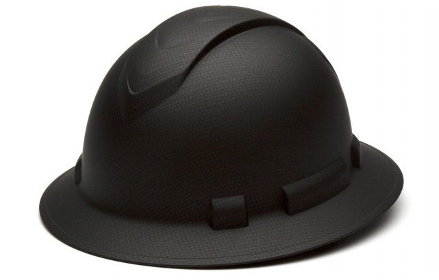 Ridgeline Full Brim Hard Hat 4Pt Ratchet Susp Black Graphite Pattern