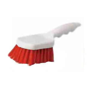 Short Handle Red Poly Pot Brush