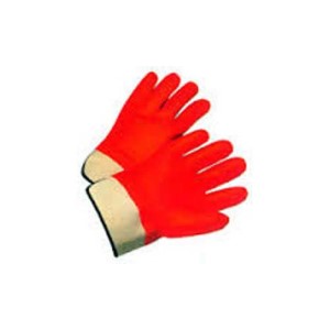 Orange Pvc Glove c/w  Safety Cuff