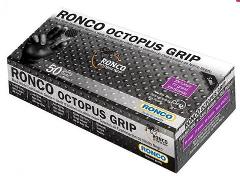 Black Octopus Grip 6mil Nitrile Gloves-XXLarge 50/box