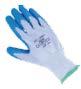 Blue Rubber on Grey Knit Glove Med