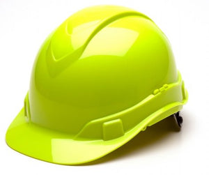 Ridgeline Cap Style Hard Hat 4Pt Ratchet Susp Hi Vis Lime